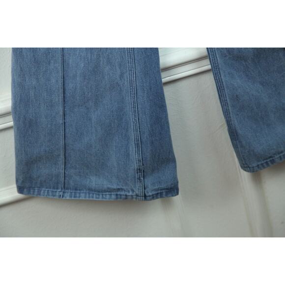 Vintage 70s Hang Ten Men's Bell Bottom Jeans Flares 33M 34 x 31 actual Blue - Picture 3 of 14